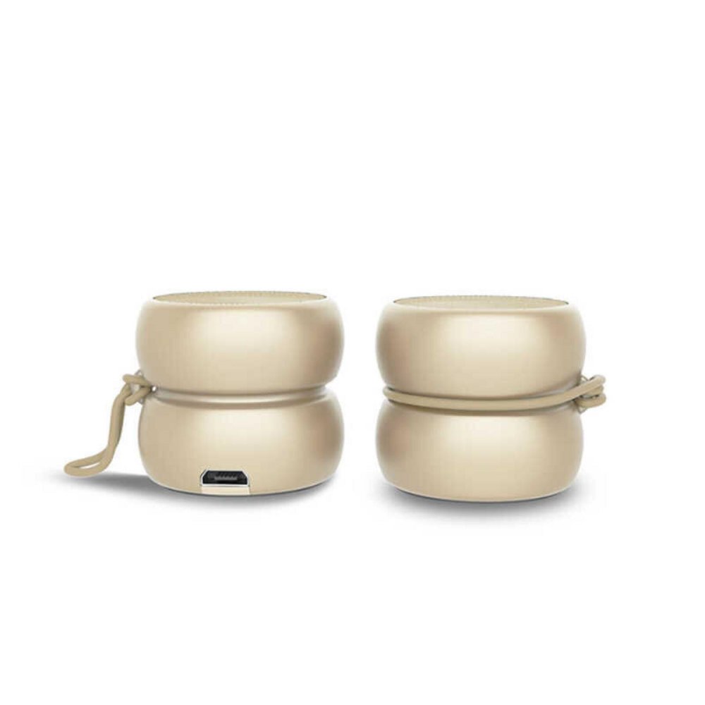Xoopar YOYO 2x3W | Draagbare Bluetooth Speaker | Ingebouwde Selfie-Afstandsbediening | Goud - Matmuis